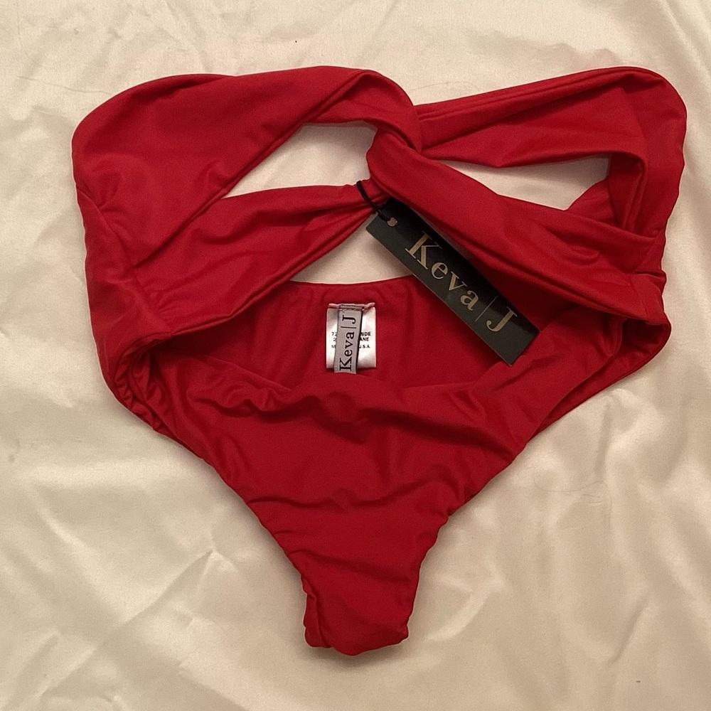 Keva J Sexy Red Women's Bikini Bottoms, M